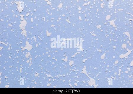 Decorative plaster. Finishing off painted walls by particle white plaster. Textured background Stock Photo