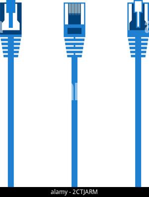 Ethernet cables CAT5 for data connectivity vector Stock Vector