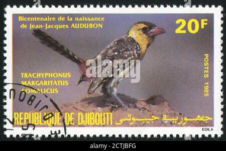 DJIBOUTI - CIRCA 1985: stamp printed by Djibouti, shows bird, circa 1985 Stock Photo