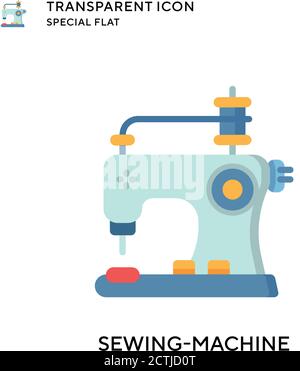 Sewing-machine vector icon. Flat style illustration. EPS 10 vector. Stock Vector