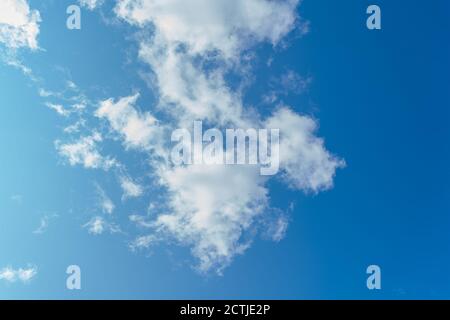 Beautiful white clouds on the clear blue sky Stock Photo