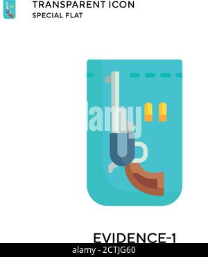Evidence-1 vector icon. Flat style illustration. EPS 10 vector. Stock Vector