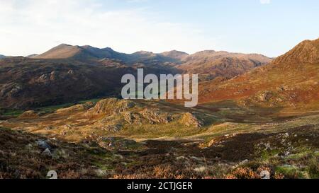 Scafell Pike above Upper Eskdale, in the English Lake District Stock Photo