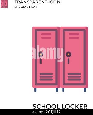 School locker vector icon. Flat style illustration. EPS 10 vector. Stock Vector