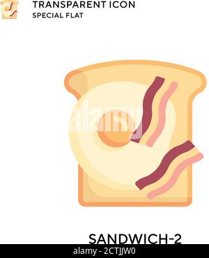 Sandwich-2 vector icon. Flat style illustration. EPS 10 vector. Stock Vector