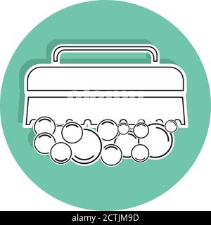 Isolated cleaning brush icon. Cleaning products icon - Vector Stock Vector