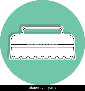 Isolated cleaning brush icon. Cleaning products icon - Vector Stock Vector