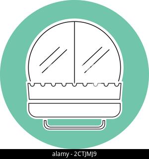 Isolated cleaning brush icon. Cleaning products icon - Vector Stock Vector