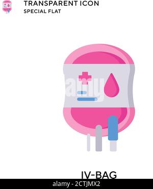Iv-bag vector icon. Flat style illustration. EPS 10 vector. Stock Vector
