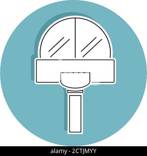 Isolated cleaning brush glass icon. Cleaning products icon - Vector Stock Vector