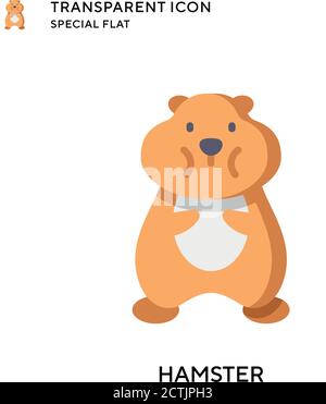 Hamster vector icon. Flat style illustration. EPS 10 vector. Stock Vector