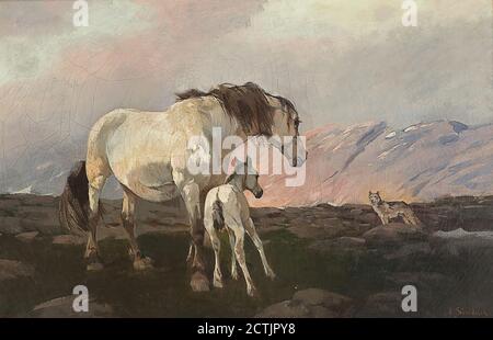 The Mare and the Wolf Stock Photo - Alamy
