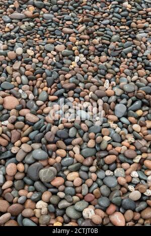 Pebbles on St Bees beach, Cumbria, England, UK Stock Photo