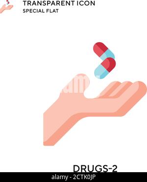 Drugs-2 vector icon. Flat style illustration. EPS 10 vector. Stock Vector