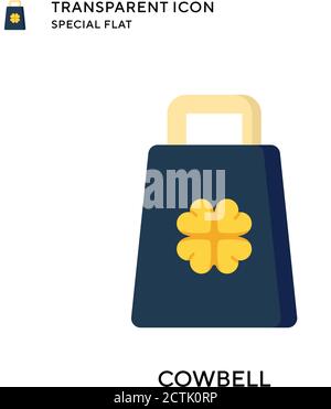 Cowbell vector icon. Flat style illustration. EPS 10 vector. Stock Vector