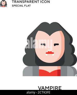Vampire vector icon. Flat style illustration. EPS 10 vector. Stock Vector