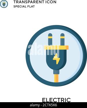 Electric vector icon. Flat style illustration. EPS 10 vector. Stock Vector