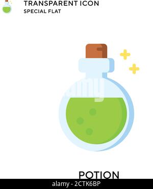 Potion vector icon. Flat style illustration. EPS 10 vector. Stock Vector