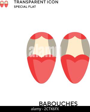 Babouches vector icon. Flat style illustration. EPS 10 vector. Stock Vector