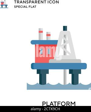 Platform vector icon. Flat style illustration. EPS 10 vector. Stock Vector