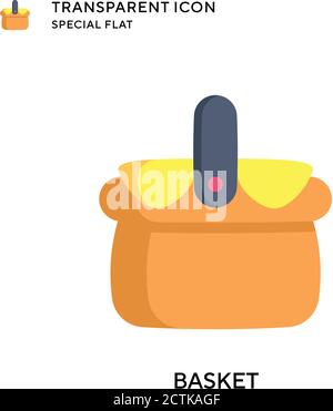 Basket vector icon. Flat style illustration. EPS 10 vector. Stock Vector