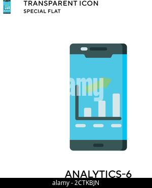 Analytics-6 vector icon. Flat style illustration. EPS 10 vector. Stock Vector