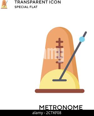 Metronome vector icon. Flat style illustration. EPS 10 vector. Stock Vector
