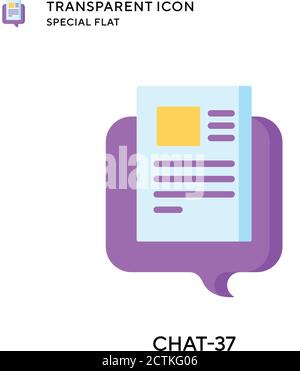 Chat-37 vector icon. Flat style illustration. EPS 10 vector. Stock Vector
