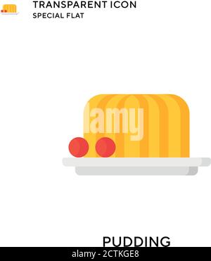 Pudding vector icon. Flat style illustration. EPS 10 vector. Stock Vector
