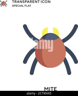 Mite vector icon. Flat style illustration. EPS 10 vector. Stock Vector