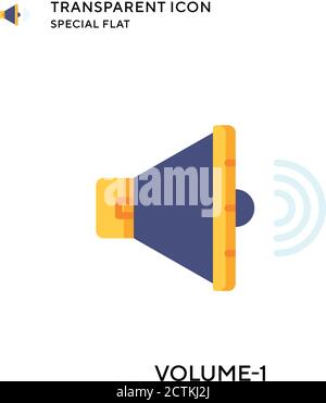 Volume-1 vector icon. Flat style illustration. EPS 10 vector. Stock Vector