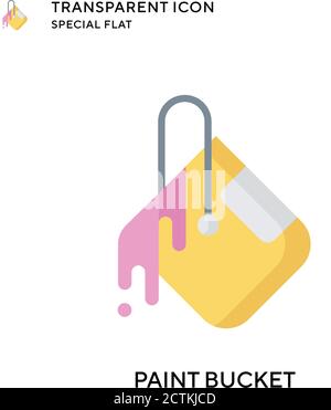 Paint bucket vector icon. Flat style illustration. EPS 10 vector. Stock Vector