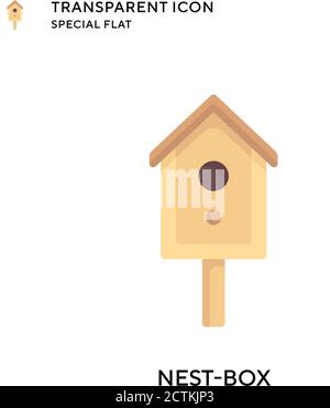 Nest-box vector icon. Flat style illustration. EPS 10 vector. Stock Vector