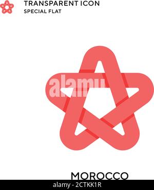 Morocco vector icon. Flat style illustration. EPS 10 vector. Stock Vector