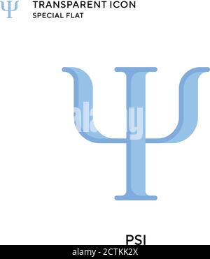 Psi vector icon. Flat style illustration. EPS 10 vector. Stock Vector