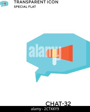 Chat-32 vector icon. Flat style illustration. EPS 10 vector. Stock Vector