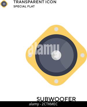 Subwoofer vector icon. Flat style illustration. EPS 10 vector. Stock Vector