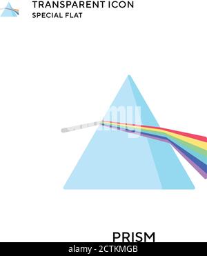 Prism vector icon. Flat style illustration. EPS 10 vector. Stock Vector