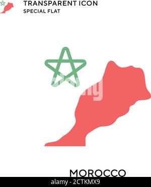 Morocco vector icon. Flat style illustration. EPS 10 vector. Stock Vector