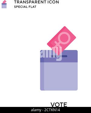 Vote vector icon. Flat style illustration. EPS 10 vector. Stock Vector