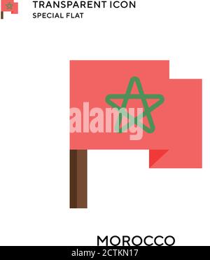 Morocco vector icon. Flat style illustration. EPS 10 vector. Stock Vector