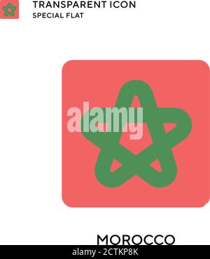 Morocco vector icon. Flat style illustration. EPS 10 vector. Stock Vector