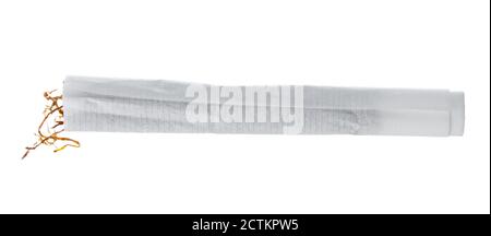 One unlit cigarette isolated on white background Stock Photo