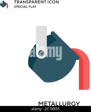 Metallurgy vector icon. Flat style illustration. EPS 10 vector. Stock Vector