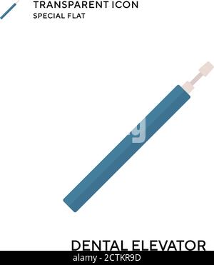 Dental elevator vector icon. Flat style illustration. EPS 10 vector. Stock Vector