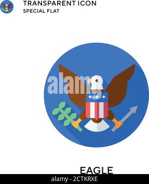 Eagle vector icon. Flat style illustration. EPS 10 vector. Stock Vector