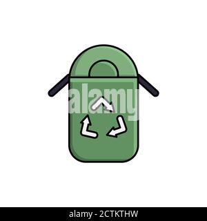 trash can vector design template illustration Stock Vector