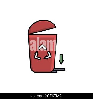trash can vector design template illustration Stock Vector