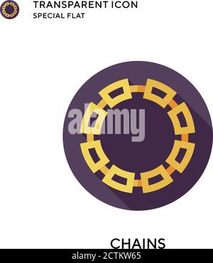 Chains vector icon. Flat style illustration. EPS 10 vector. Stock Vector