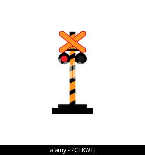 train warning light vector design template illustration Stock Vector
